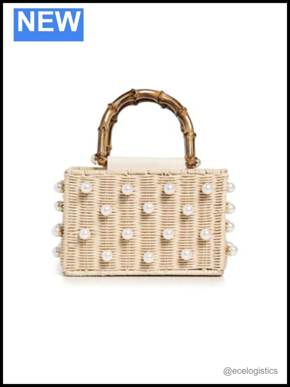 Vintage Style Rattan Straw Top-Handle Satchel Bag